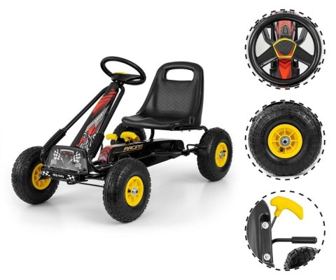 Gokart na pedały thor czarny MILLY MALLY