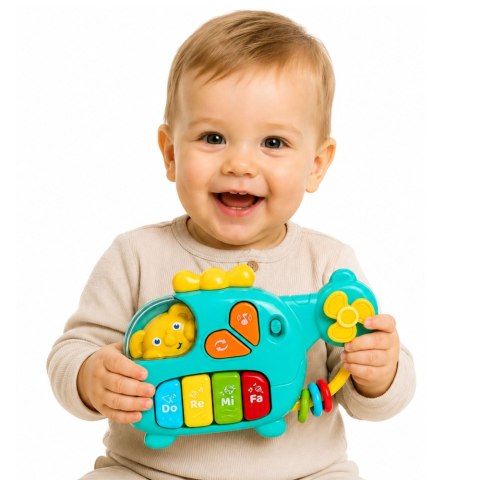Helikopter Muzyczny Pianinko Edukacyjne Dla Malucha Melodie Dźwięki LEAN TOYS