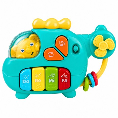 Helikopter Muzyczny Pianinko Edukacyjne Dla Malucha Melodie Dźwięki LEAN TOYS