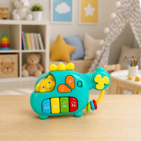 Helikopter Muzyczny Pianinko Edukacyjne Dla Malucha Melodie Dźwięki LEAN TOYS