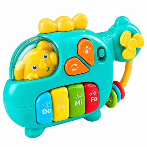 Helikopter Muzyczny Pianinko Edukacyjne Dla Malucha Melodie Dźwięki LEAN TOYS