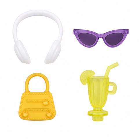 Lalka Anlily Fashion W Fioletowej Sukience Słuchawki Akcesoria Zestaw LEAN TOYS