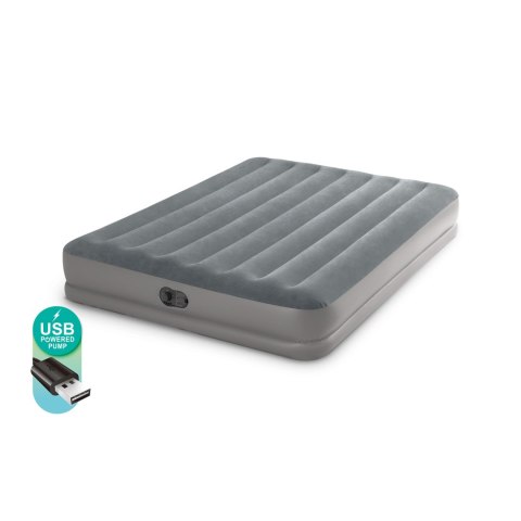 Materac dmuchany 203x152x30 cm z wbudowaną pompką elektryczną INTEX 64114