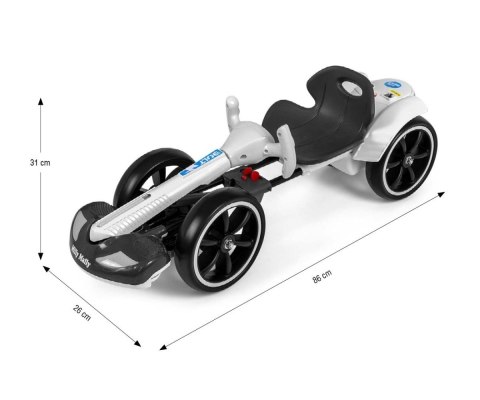 Pojazd gokart na akumulator bolt biały MILLY MALLY
