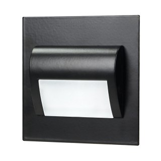 DRACO LED NEW 1,5W, oprawa schodowa podtynkowa, 12VDC, 30lm, 3000K, czarny, innowacyjny sposób montażu Orno