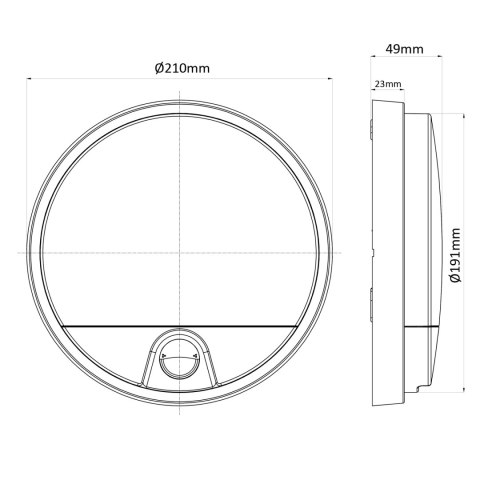 Lampa LED z sensorem ruchu MCE291 W biała Maclean