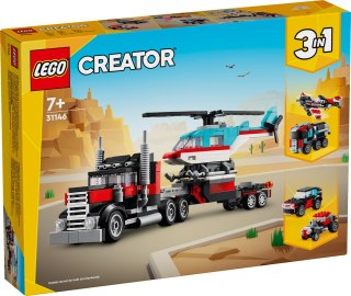 31146 | Ciężarówka z platformą i helikopterem LEGO