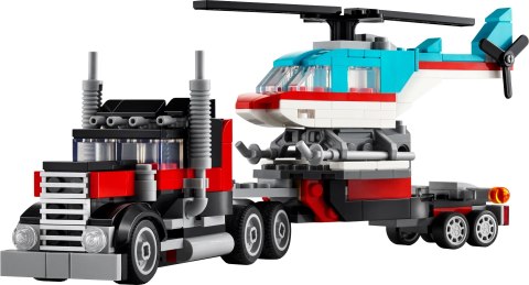 31146 | Ciężarówka z platformą i helikopterem LEGO
