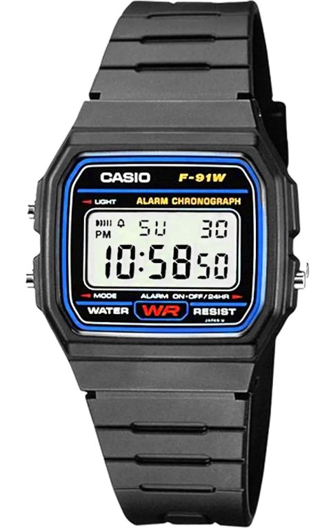 CASIO Zegarek Męski CASIO F-91W-1YEG + BOX