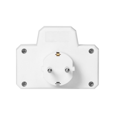 Rozgałęźnik 2x2P+Z (Schuko) z włącznikiem, biały Orno
