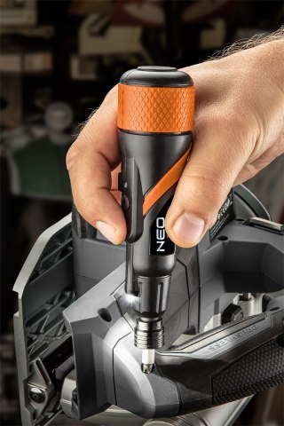 Wkrętak akumulatorowy USB-C 3.6V, Li-Ion, plastikowe pudełko+akcesoria NEO TOOLS