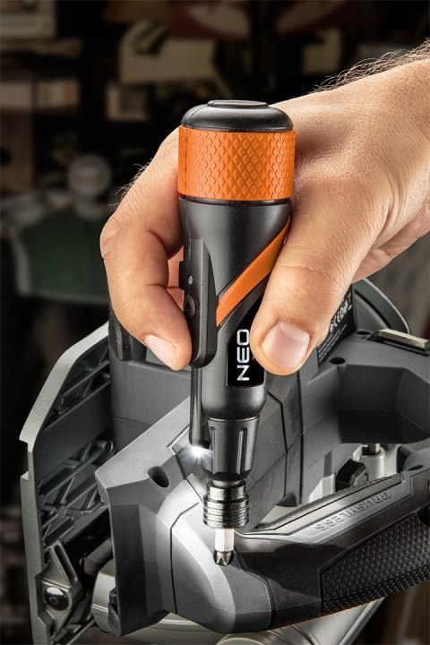 Wkrętak akumulatorowy USB-C 3.6V, Li-Ion, plastikowe pudełko+akcesoria NEO TOOLS