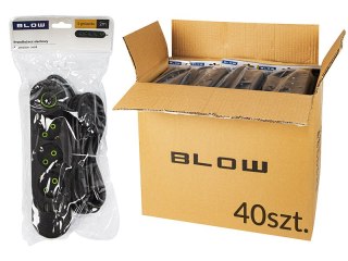 98-503# Przedłużacz sieciowy ps-320 3-gniazda 3xusb 2m czarny 3x1mm opakowanie Blow