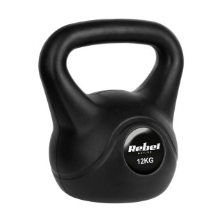 Kettlebell bitumiczny 12 kg REBEL ACTIVE Rebel