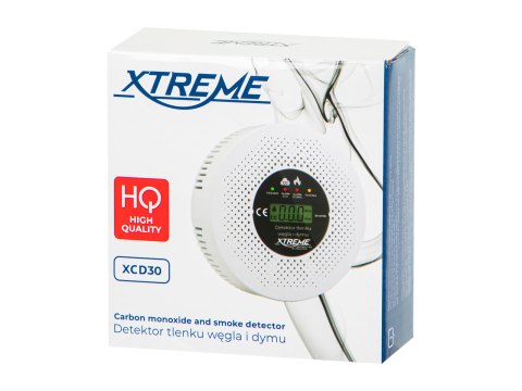 50-637# Detektor czujnik czadu i dymu xcd30 lcd 3xaa Blow