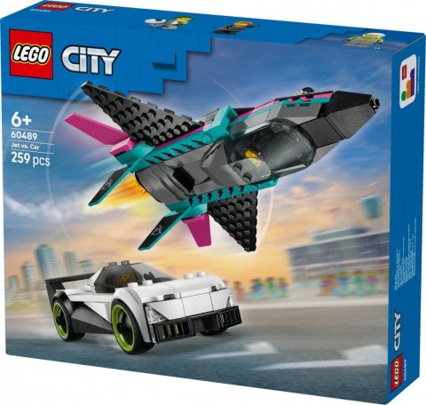 Klocki city 60489 odrzutowiec kontra samochód LEGO