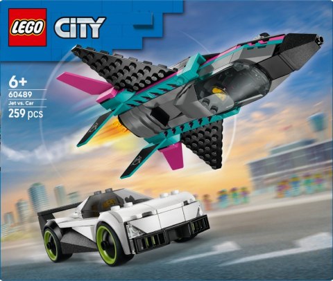 Klocki city 60489 odrzutowiec kontra samochód LEGO