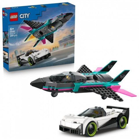 Klocki city 60489 odrzutowiec kontra samochód LEGO