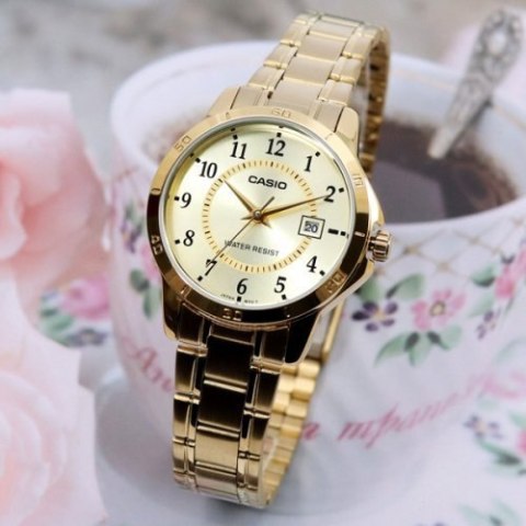 Casio ZEGAREK DAMSKI CASIO LTP-V004G-9B (zd568c) + BOX