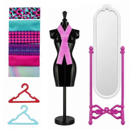 Lalka Anlily Projektantka Ubrań Mody Lustro Manekin Materiały Akcesoria LEAN TOYS