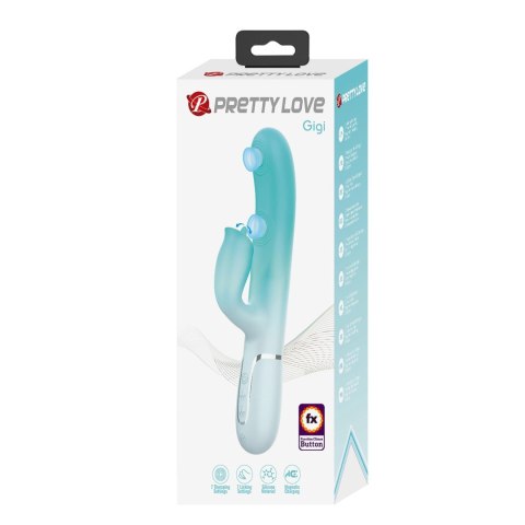 Wibrator króliczek Pretty Love Gigi silikonowy 7 pulsacji 7 lizania USB