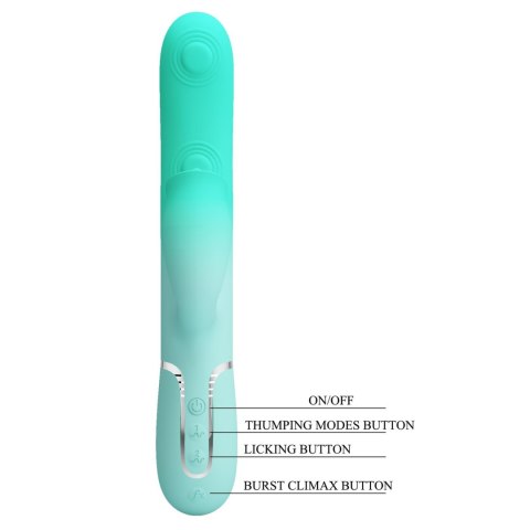 Wibrator króliczek Pretty Love Gigi silikonowy 7 pulsacji 7 lizania USB