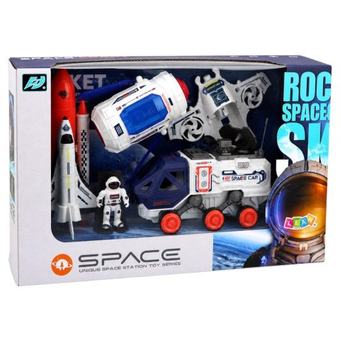Zestaw Kosmiczny Rakieta Wahadłowiec Dron Astronauta Satelita Pojazd LEAN TOYS