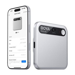 Rejestrator głosu z transkrypcją AI 64GB 610mAh - srebrny