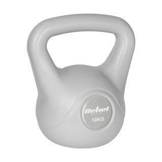 Kettlebell bitumiczny 10 kg szary REBEL ACTIVE Rebel