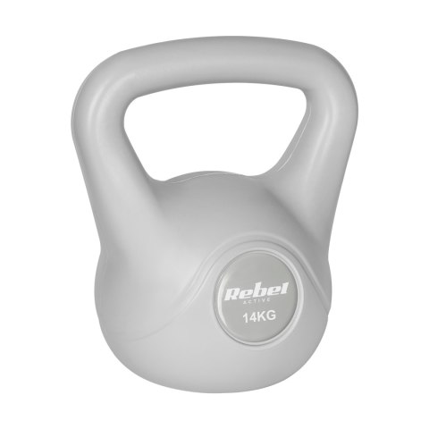 Kettlebell bitumiczny 14 kg szary REBEL ACTIVE Rebel