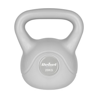 Kettlebell bitumiczny 20 kg szary REBEL ACTIVE Rebel