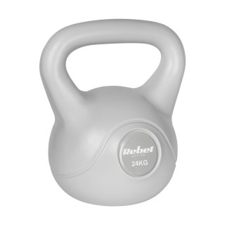Kettlebell bitumiczny 24 kg szary REBEL ACTIVE Rebel
