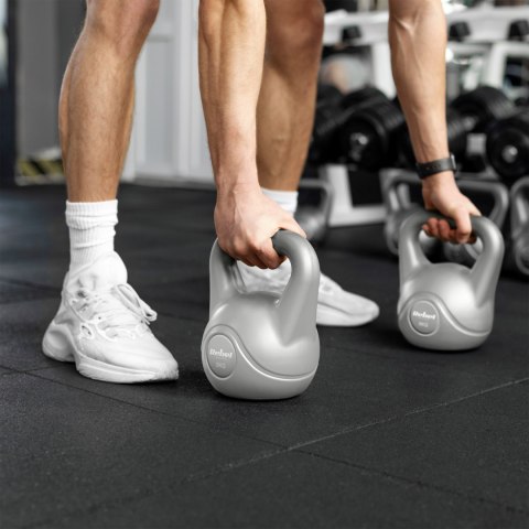 Kettlebell bitumiczny 4 kg szary REBEL ACTIVE Rebel