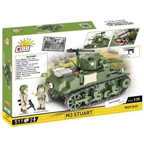 Klocki m3 stuart 511 klocków COBI KLOCKI