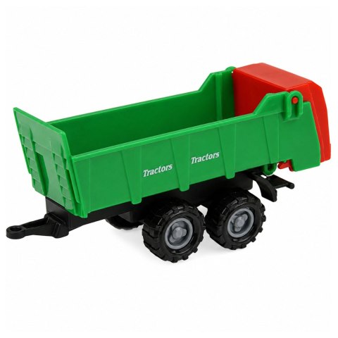 Zestaw Pojazdy Rolnicze Traktor Sieczkarnia Przyczepy Transport 1:68 4 szt. LEAN TOYS