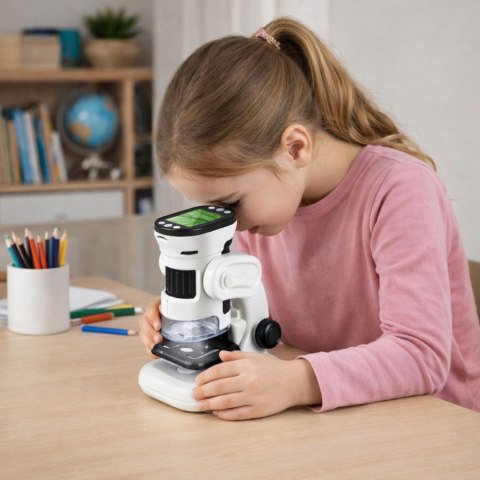Mikroskop Edukacyjny Cyfrowy Z Ekranem Funkcja Zdjęć Wideo 1000X LED LEAN TOYS