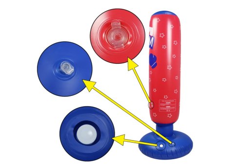 Nadmuchiwany Worek Bokserski Czerwono Niebieski 125CM LEAN TOYS