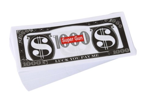 Pistolet Na Pieniądze Strzelający Czerwony Wyrzutnia Money Gun Banknoty LEAN TOYS