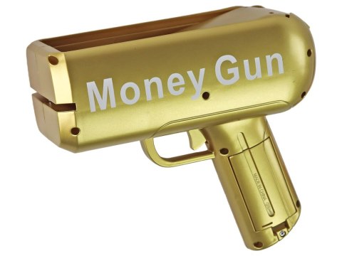 Pistolet Na Pieniądze Strzelający Złoty Wyrzutnia Money Gun Banknoty LEAN TOYS