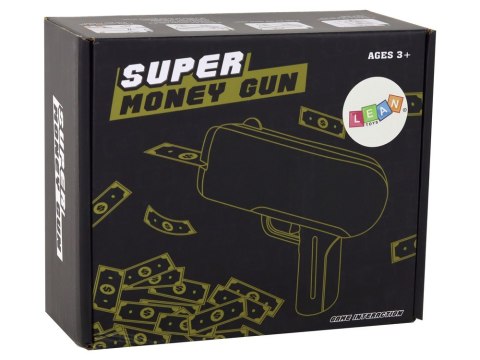 Pistolet Na Pieniądze Strzelający Złoty Wyrzutnia Money Gun Banknoty LEAN TOYS