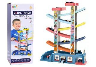 Tor Zjeżdżalnia Dla Kolorowych Autek 6 Samochodzików LEAN TOYS