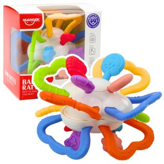 Zabawka Sensoryczna Obrotowa Dla Niemowląt Gryzak Kolorowa LEAN TOYS