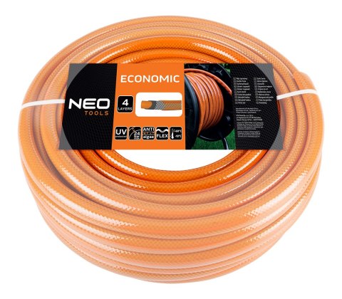 Wąż ogrodowy 1/2" x 50 m, 4-warstwowy NEO ECONOMIC NEO TOOLS