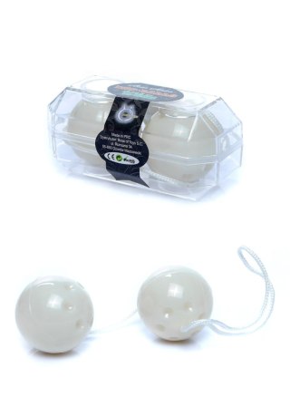 Kulki gejszy dyskretne Duo Balls B Series EasyLove białe 21 cm