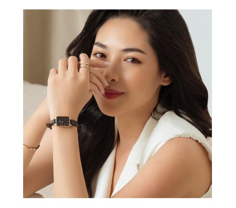 Daniel Wellington ZEGAREK DAMSKI DANIEL WELLINGTON Quadro Pressed Sheffield Gold 20mm DW00100560 + BOX