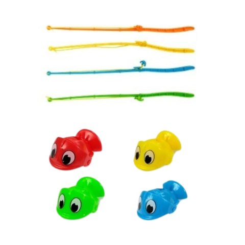 Gra Interaktywna Zręcznościowa Na Baterie Łowienie Rybek Różowa LEAN TOYS