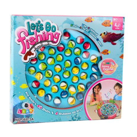Gra Interaktywna Zręcznościowa Na Baterie Łowienie Rybek Różowa LEAN TOYS