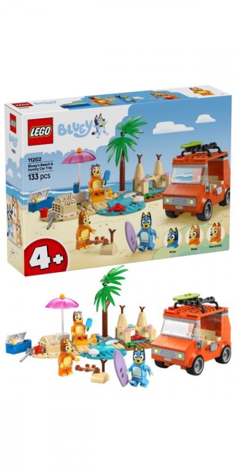Klocki bluey 11202 blue i rodzinna wycieczka samochodem LEGO