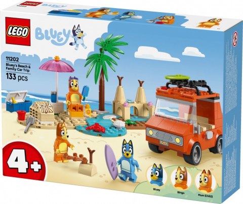 Klocki bluey 11202 blue i rodzinna wycieczka samochodem LEGO