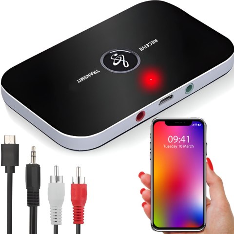 Transmiter bluetooth adapter odbiornik + nadajnik prostokątny z nutką e062 RTO
